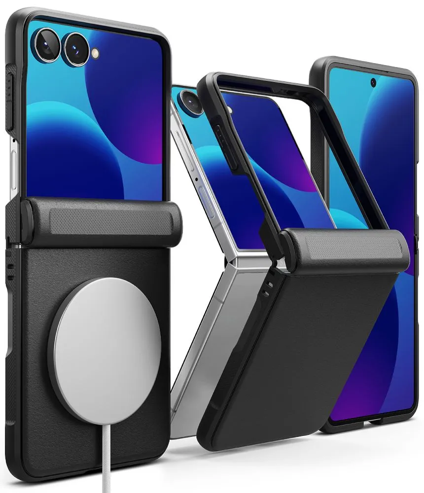 Samsung Galaxy Z Flip 8 чехол черный RINGKE ONYX FLAP MAGNETIC MAGSAFE