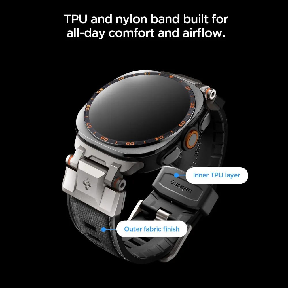Samsung Galaxy Watch Ultra 2 (47mm) Nutikellade rihmad must SPIGEN DURAPRO ARMOR BAND