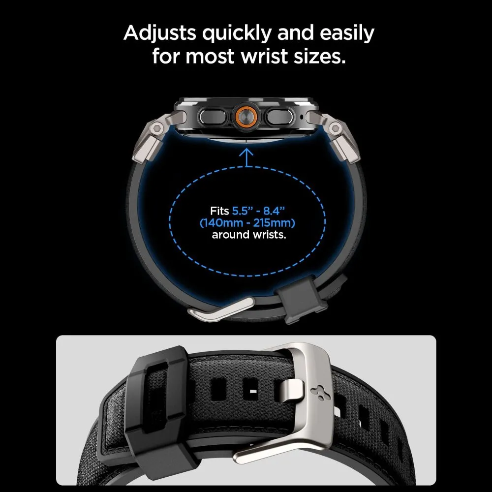 Samsung Galaxy Watch Ultra 2 (47mm) Nutikellade rihmad must SPIGEN DURAPRO ARMOR BAND