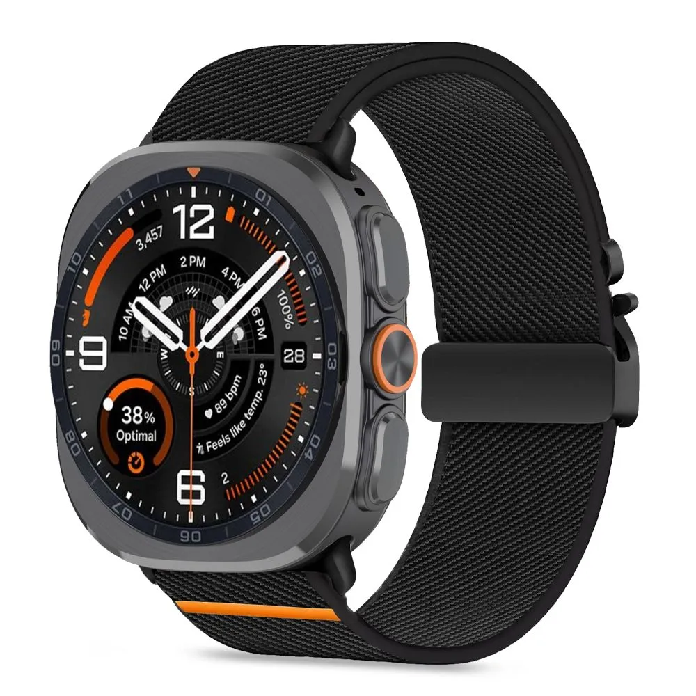 Samsung Galaxy Watch Ultra 2 (47mm) Viedpulksteņu siksniņas melns TECH-PROTECT NYLON CLASP