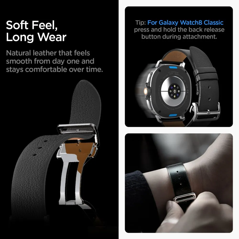 Samsung Galaxy Watch 9 Nutikellade rihmad must SPIGEN ENZO (40 / 44 46 MM)