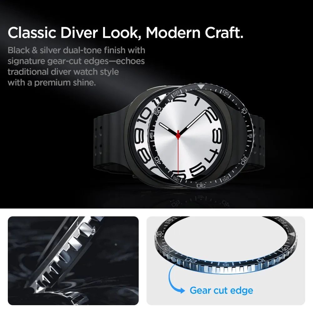 Samsung Galaxy Watch 9 Kaitseümbrised ja kotid must SPIGEN BEZEL TUNE DIVER (44 MM)