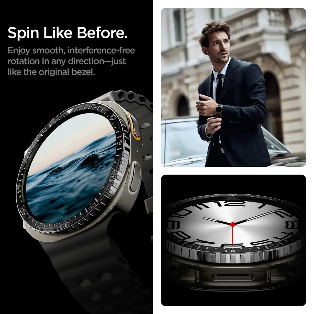 Samsung Galaxy Watch 9 Kaitseümbrised ja kotid must SPIGEN BEZEL TUNE DIVER (44 MM)