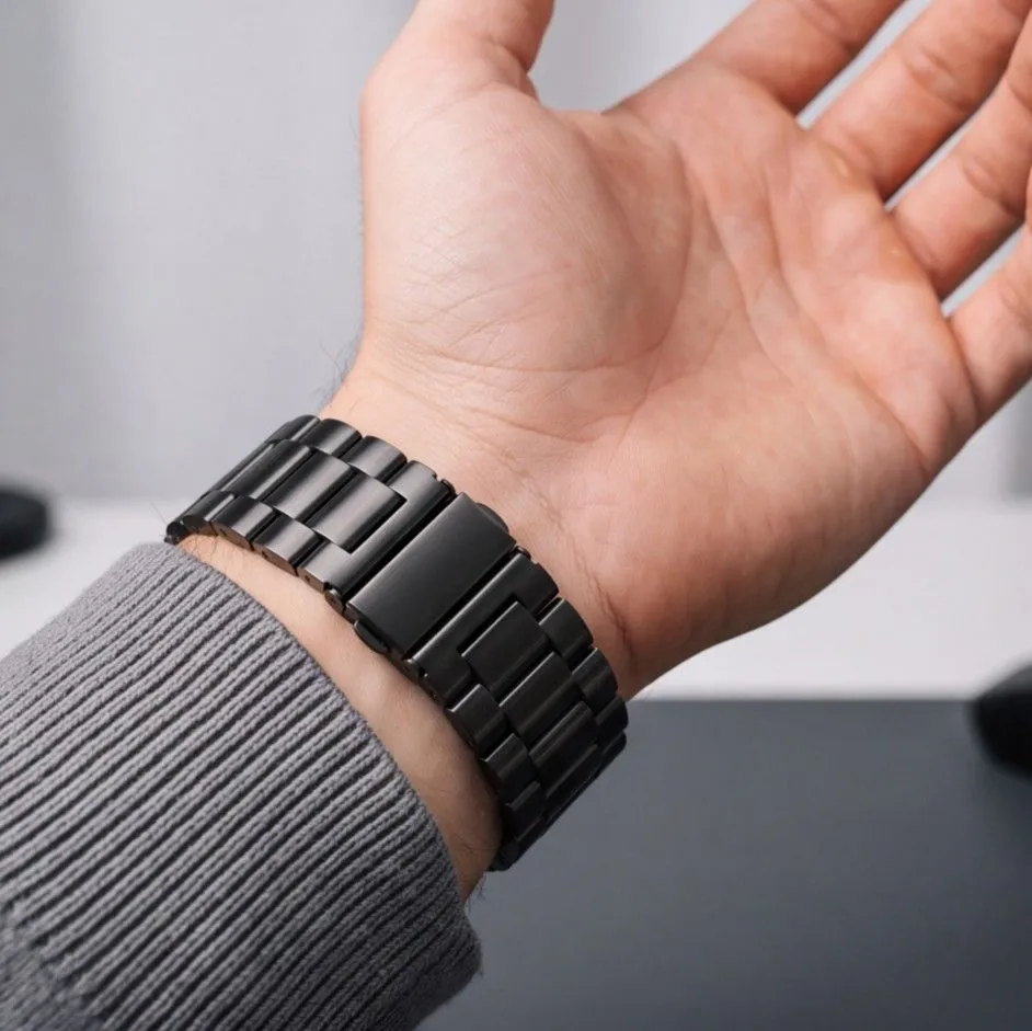 Samsung Galaxy Watch 9 Viedpulksteņu siksniņas melns TECH-PROTECT STAINLESS (40/44/46 MM)