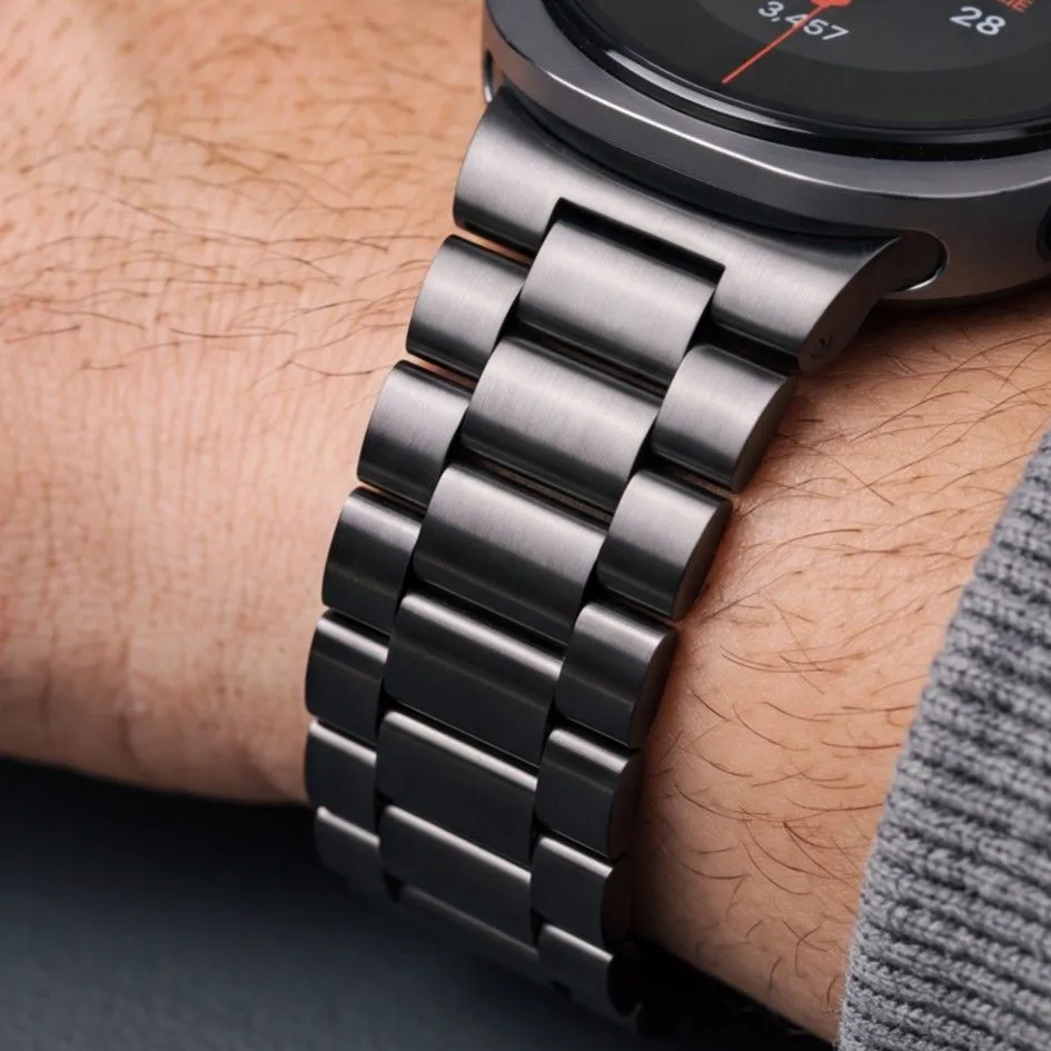 Samsung Galaxy Watch 9 Viedpulksteņu siksniņas melns TECH-PROTECT STAINLESS (40/44/46 MM)