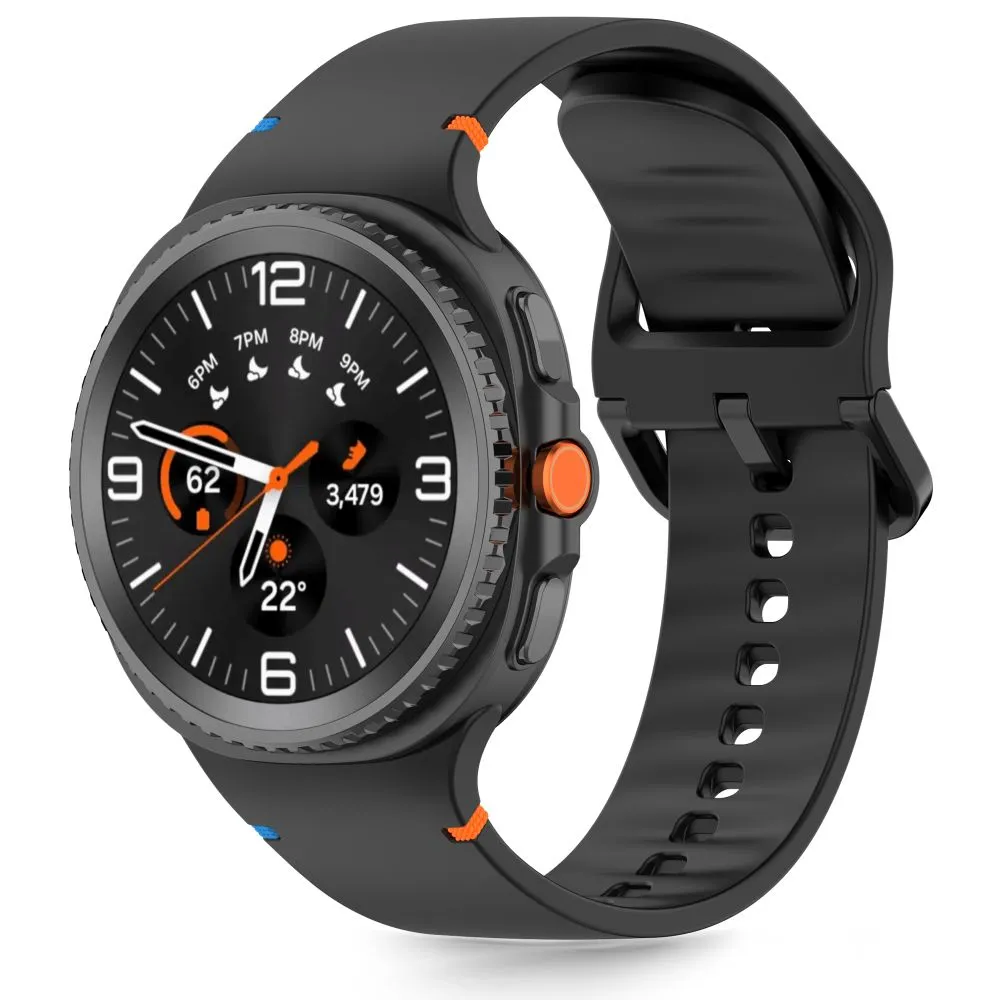 Samsung Galaxy Watch 9 Viedpulksteņu siksniņas melns TECH-PROTECT SILICONE (40/44/46 MM)