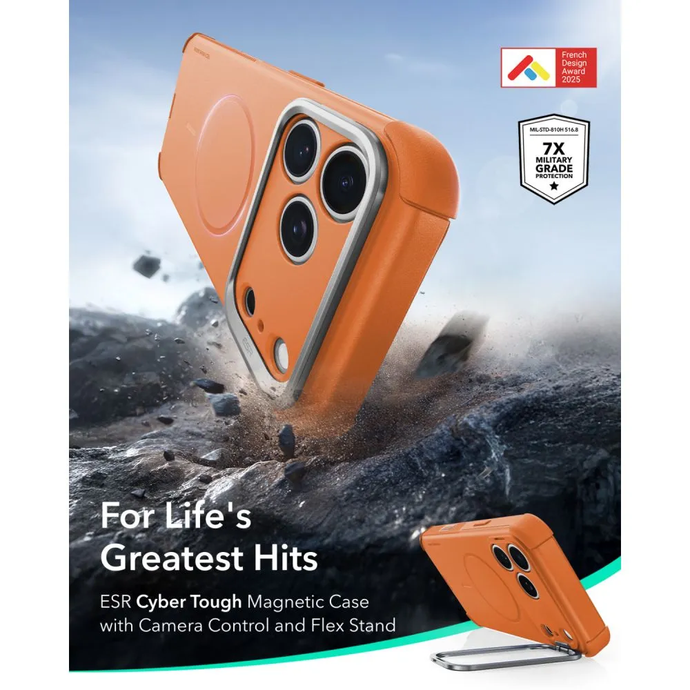 Apple iPhone 18 Pro Telefona vāciņš  ESR CYBER TOUGH KICKSTAND MAGSAFE