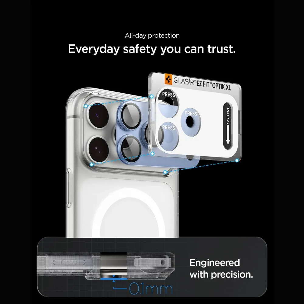 Apple iPhone 18 Pro panssarilasi  SPIGEN OPTIK PRO XL GLAS.TR EZ FIT CAMERA PROTECTOR