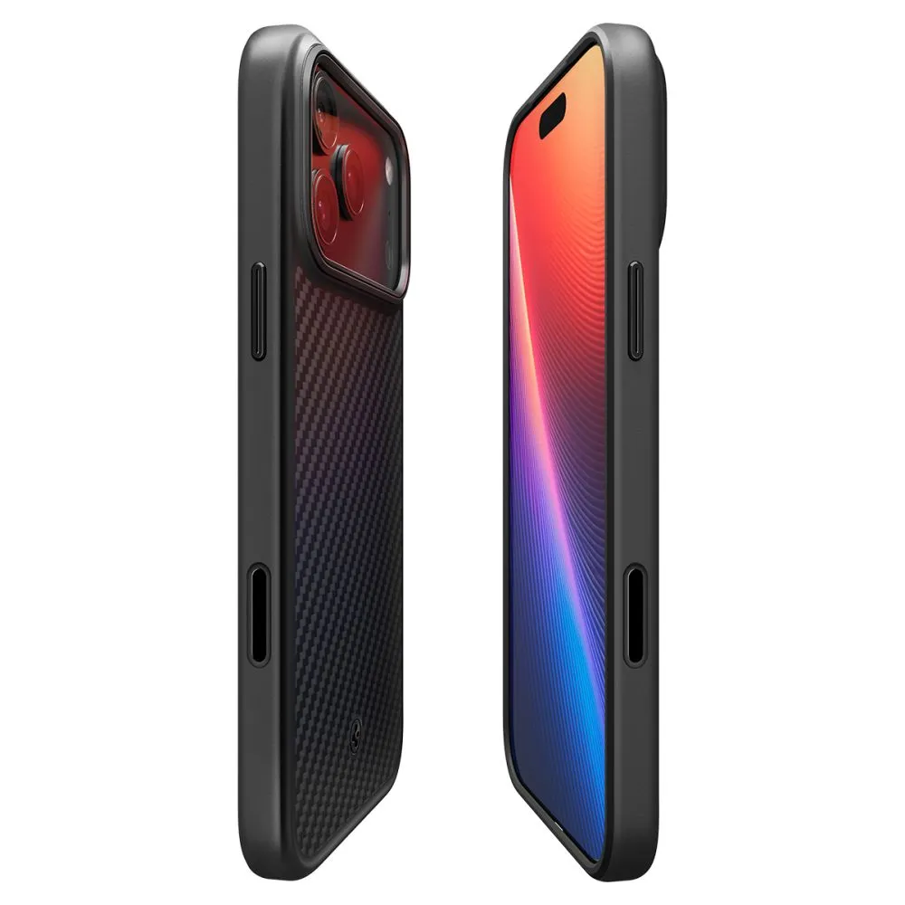 Apple iPhone 18 Pro skal svart SPIGEN ENZO ARAMID ”T” MAG MAGSAFE