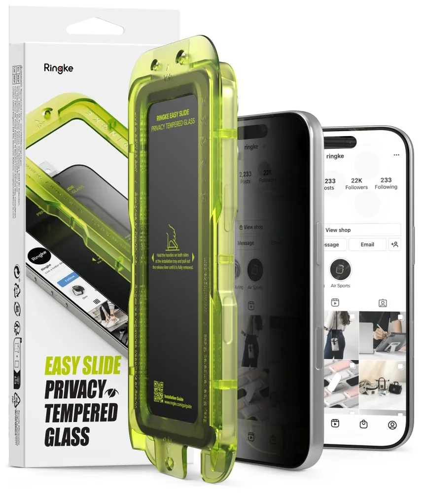 Apple iPhone 18 Pro Screen Protector RINGKE EASY SLIDE PRIVACY 2-PACK