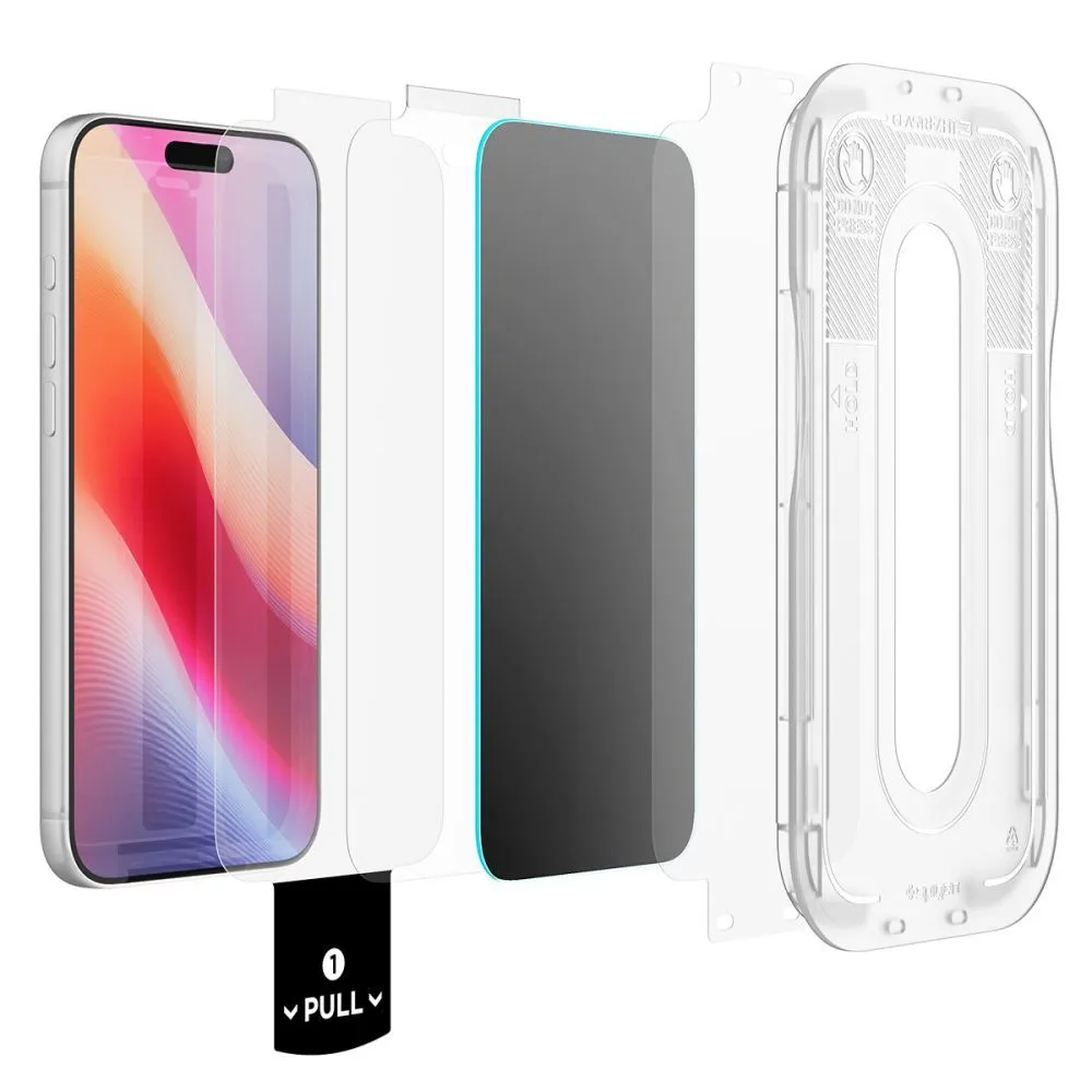 Apple iPhone 18 Pro panssarilasi  SPIGEN GLAS.TR EZ FIT PRO HD AC 2-PACK PRIVACY