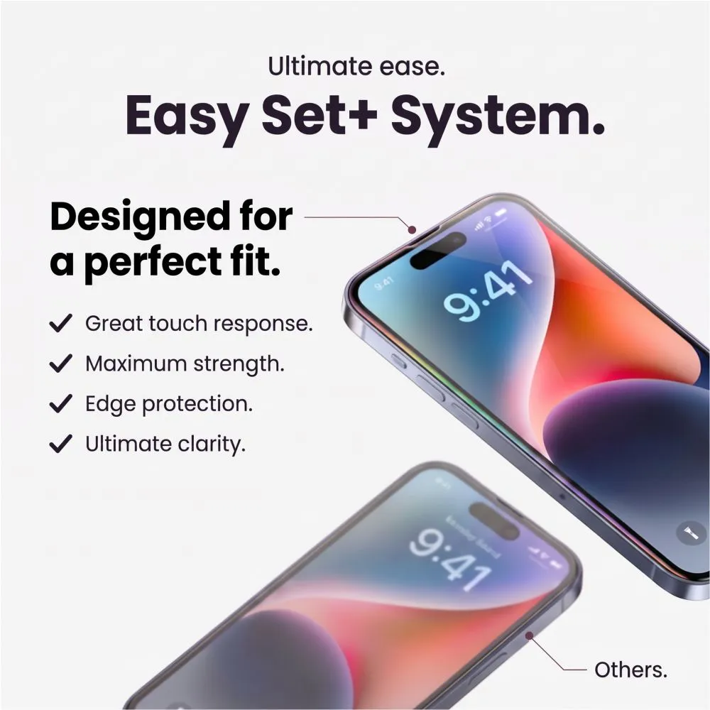 Apple iPhone 18 Pro Max Aizsargstikls  TECH-PROTECT EASY SET+ 3-PACK