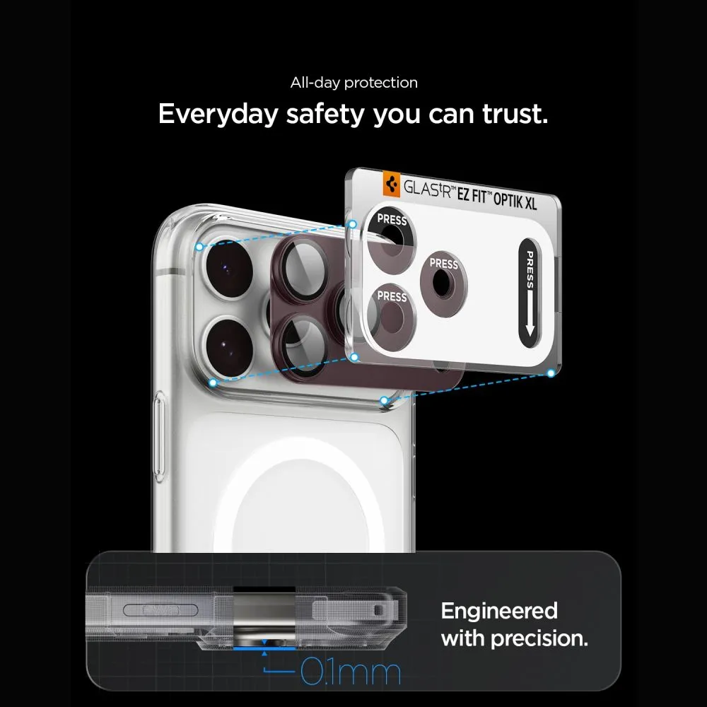 Apple iPhone 18 Pro Max Screen Protector  SPIGEN OPTIK PRO XL GLAS.TR EZ FIT CAMERA PROTECTOR
