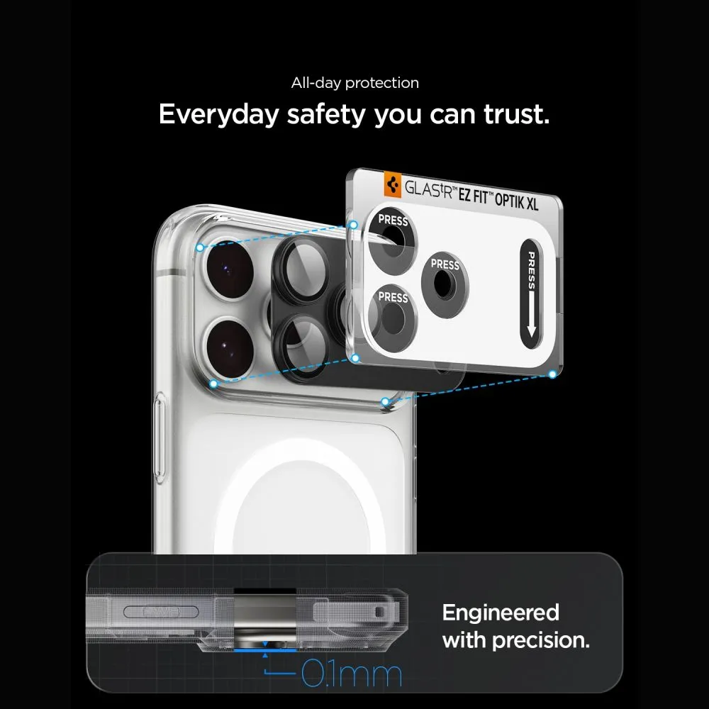 Apple iPhone 18 Pro Max Screen Protector  SPIGEN OPTIK PRO XL GLAS.TR EZ FIT CAMERA PROTECTOR