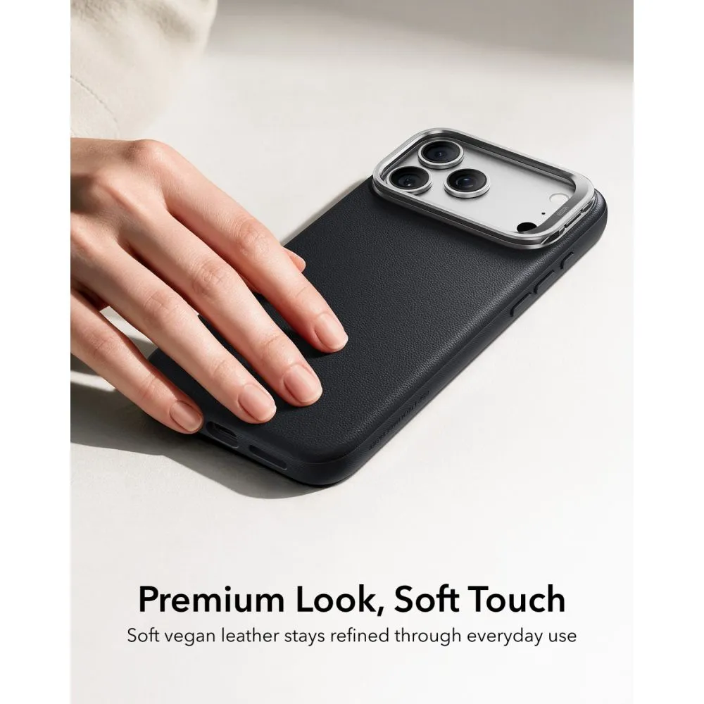 Apple iPhone 18 Pro Max Phone Cover  ESR LEATHER KICKSTAND MAGSAFE