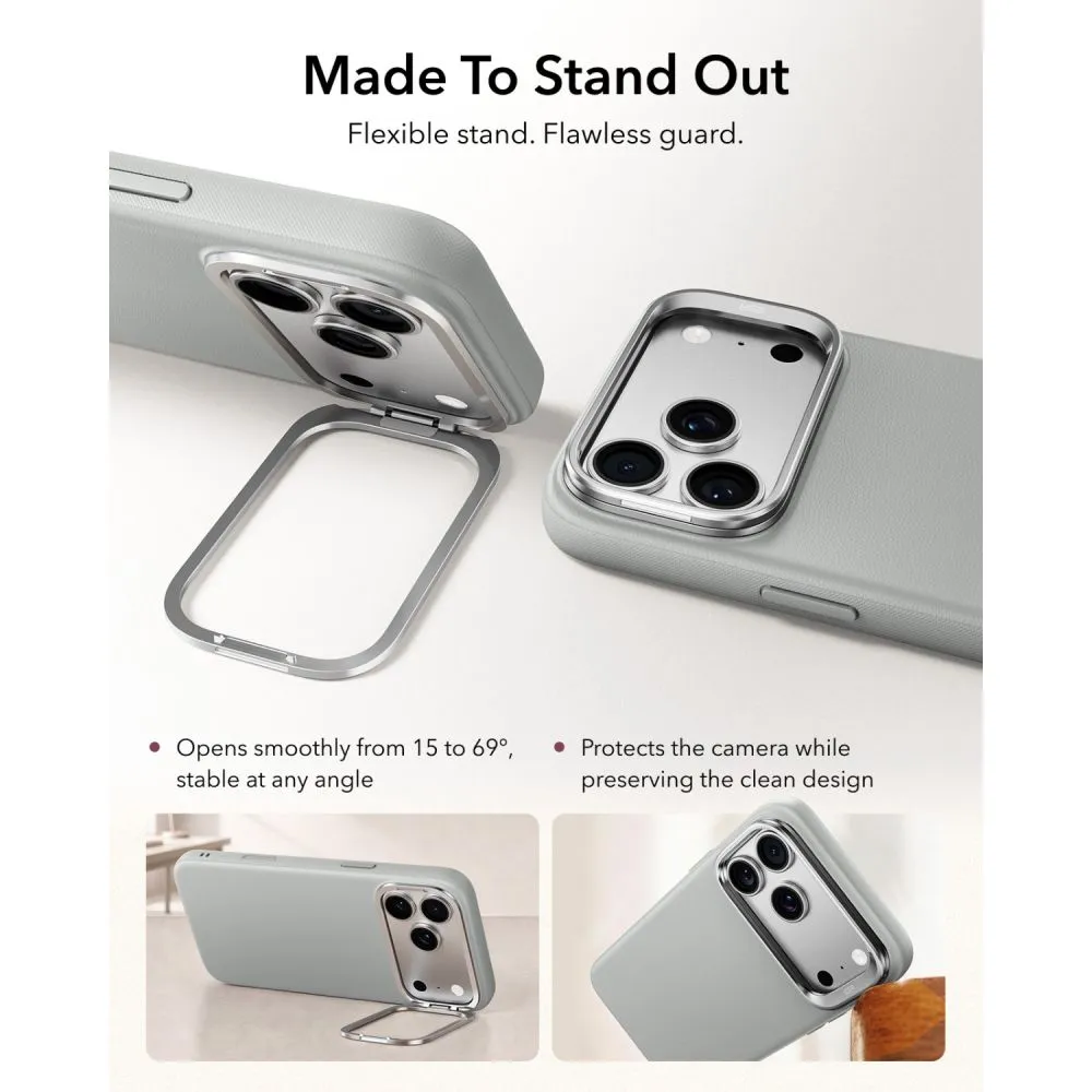 Apple iPhone 18 Pro Max Phone Cover  ESR LEATHER KICKSTAND MAGSAFE