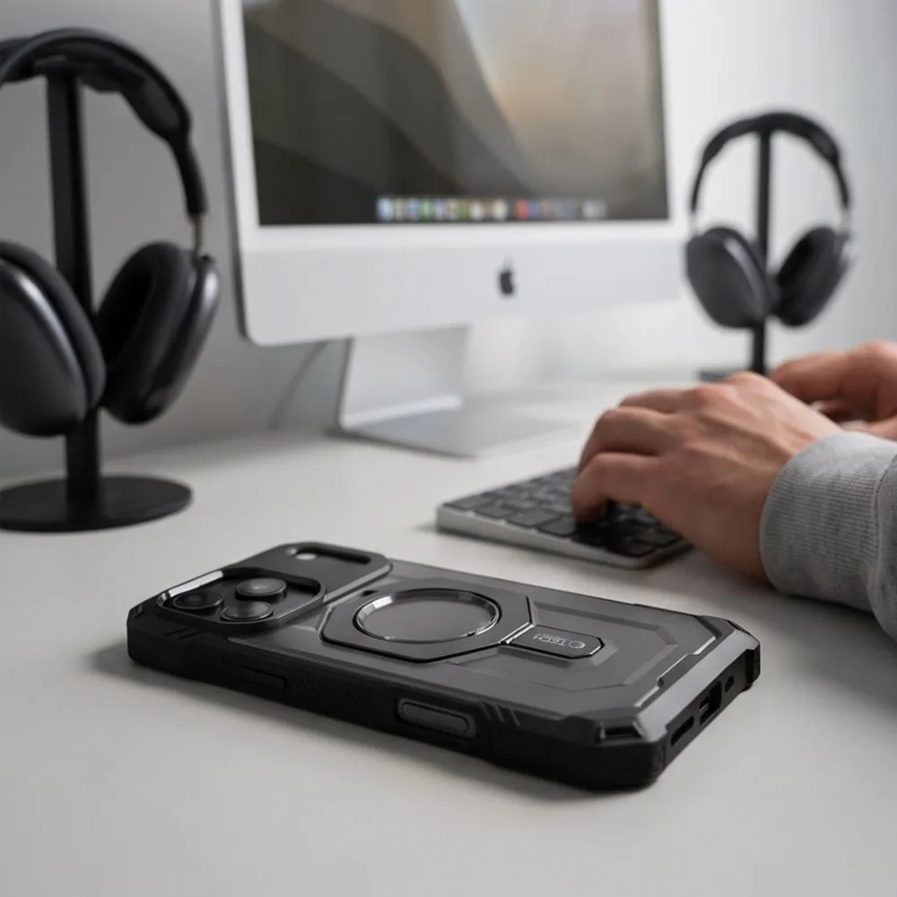 Apple iPhone 18 Pro Max Telefona vāciņš melns TECH-PROTECT MAGFORCE MAGSAFE