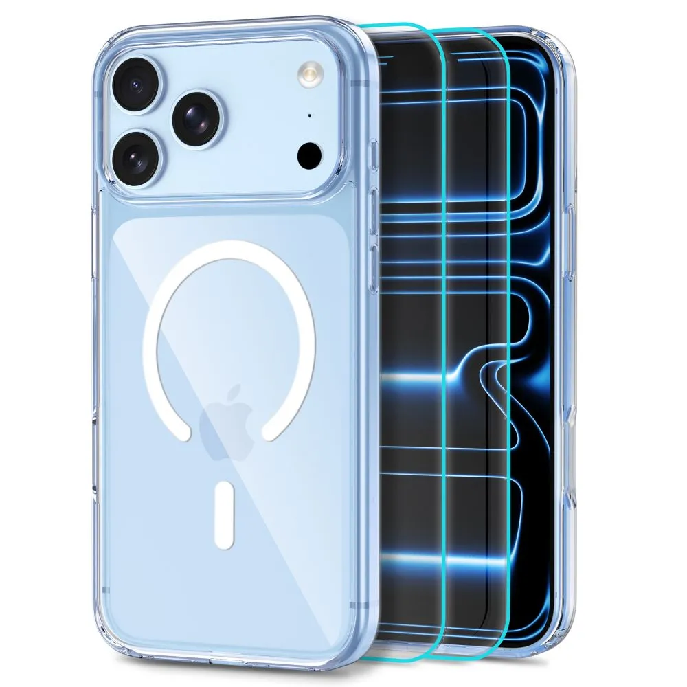 Apple iPhone 18 Pro Max Phone Cover TECH-PROTECT FLEXAIR HYBRID MAGSAFE + GLASS 2-PACK