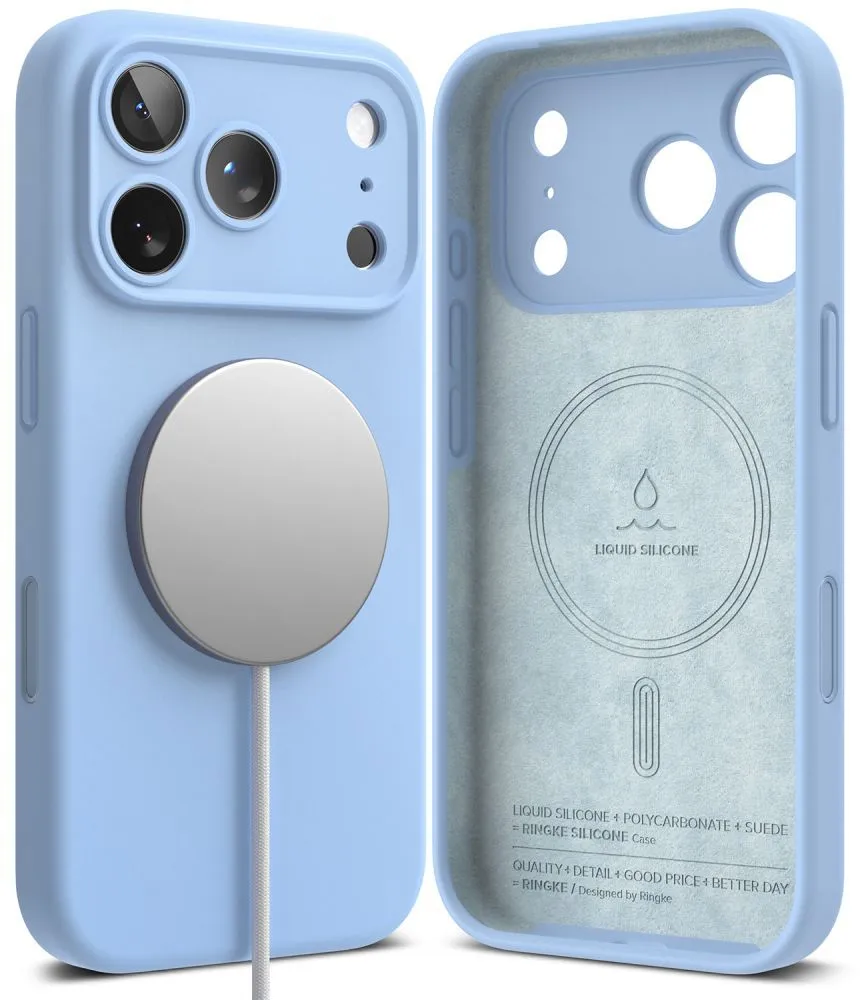 Apple iPhone 18 Pro Max Phone Cover blue RINGKE SILICONE MAGNETIC MAGSAFE