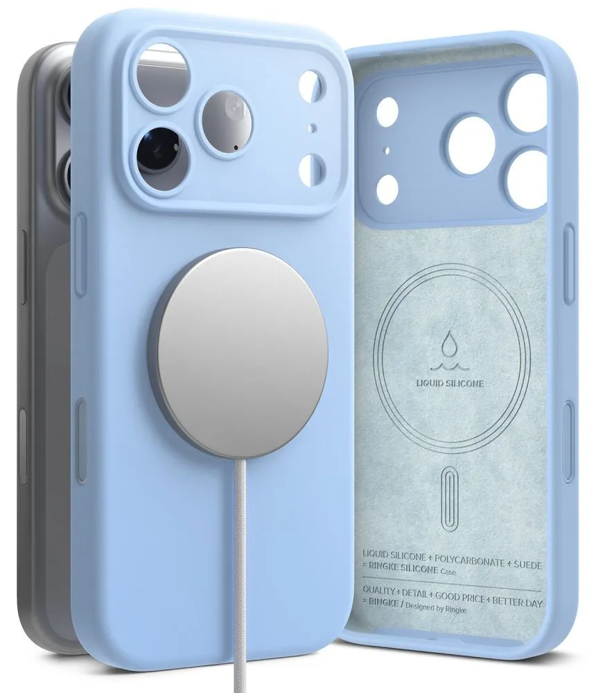 Apple iPhone 18 Pro Max Phone Cover blue RINGKE SILICONE MAGNETIC MAGSAFE