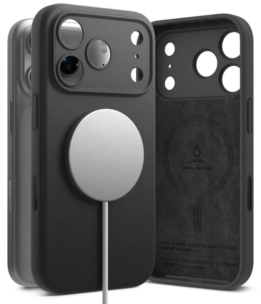 Apple iPhone 18 Pro Max Phone Cover black RINGKE SILICONE MAGNETIC MAGSAFE