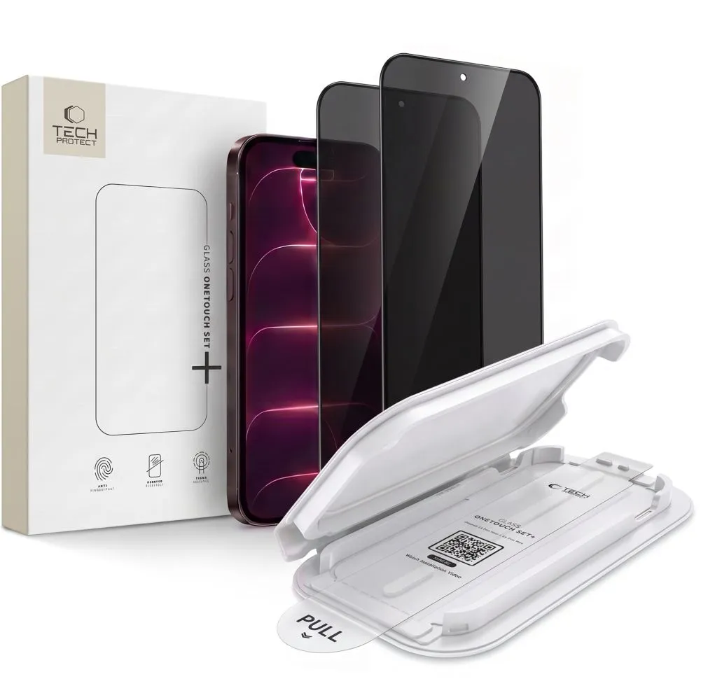 Apple iPhone 18 Pro Max skärmskydd TECH-PROTECT ONETOUCH SET SPY+ PRIVACY 2-PACK