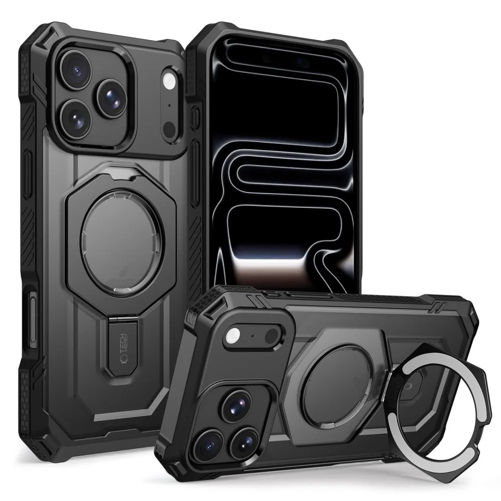Apple iPhone 18 Pro Max Telefona vāciņš melns TECH-PROTECT MAGFORCE MAGSAFE