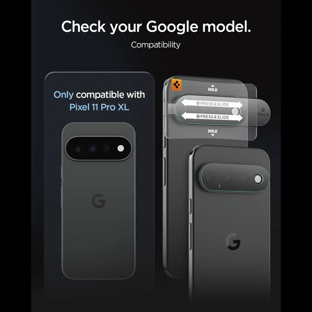 Google Pixel 11 Pro XL Screen Protector  SPIGEN OPTIK PRO GLAS.TR EZ FIT CAMERA PROTECTOR 2-PACK