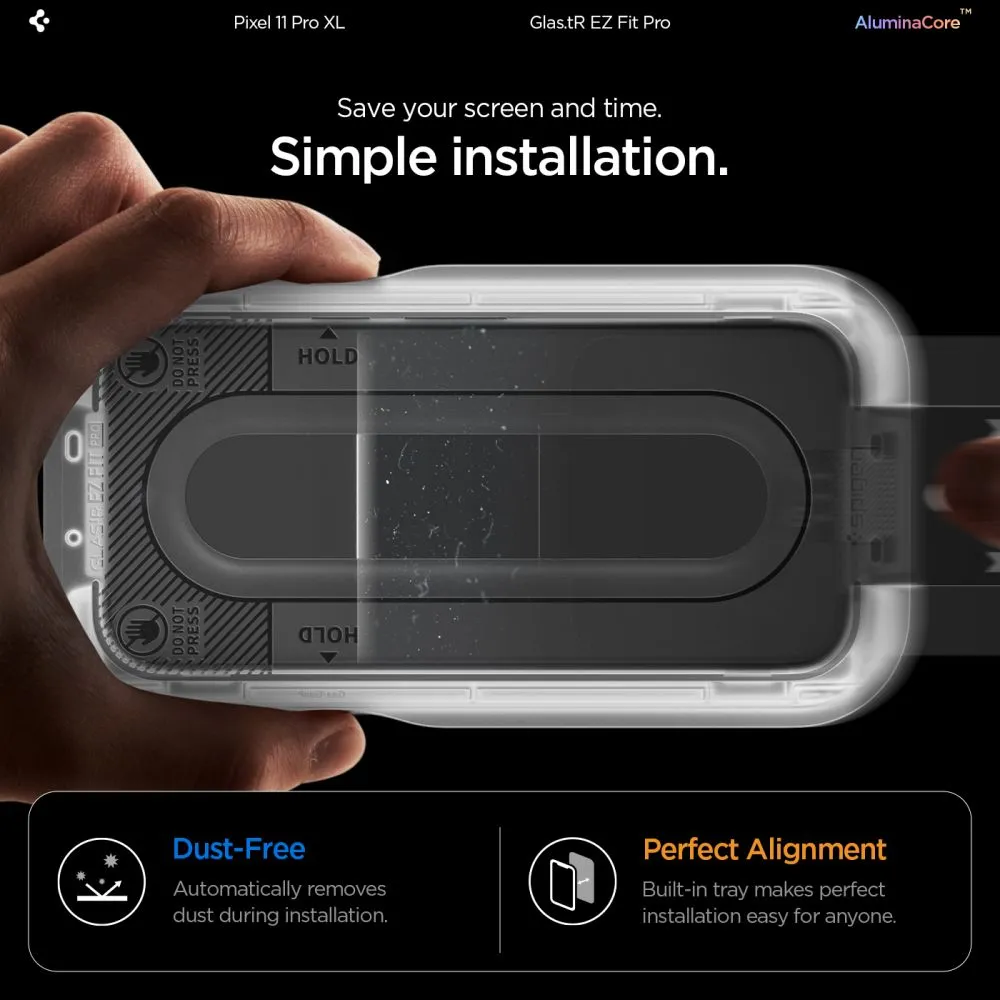Google Pixel 11 Pro XL Ekrano apsaugos  SPIGEN GLAS.TR EZ FIT PRO AC 2-PACK