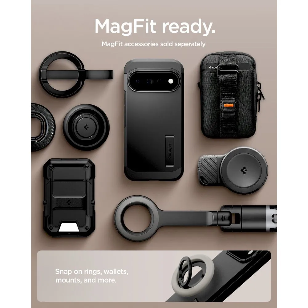 Google Pixel 11 Pro XL Telefoni kaaned must SPIGEN TOUGH ARMOR MAG MAGSAFE