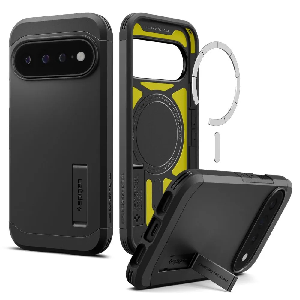 Google Pixel 11 Pro XL Telefoni kaaned must SPIGEN TOUGH ARMOR MAG MAGSAFE