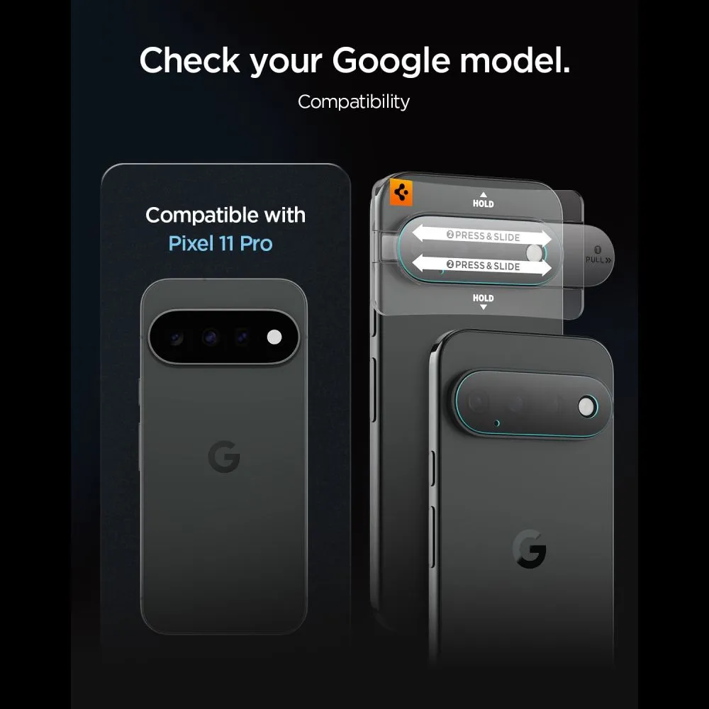 Google Pixel 11 Pro Screen Protector  SPIGEN OPTIK PRO GLAS.TR EZ FIT CAMERA PROTECTOR 2-PACK