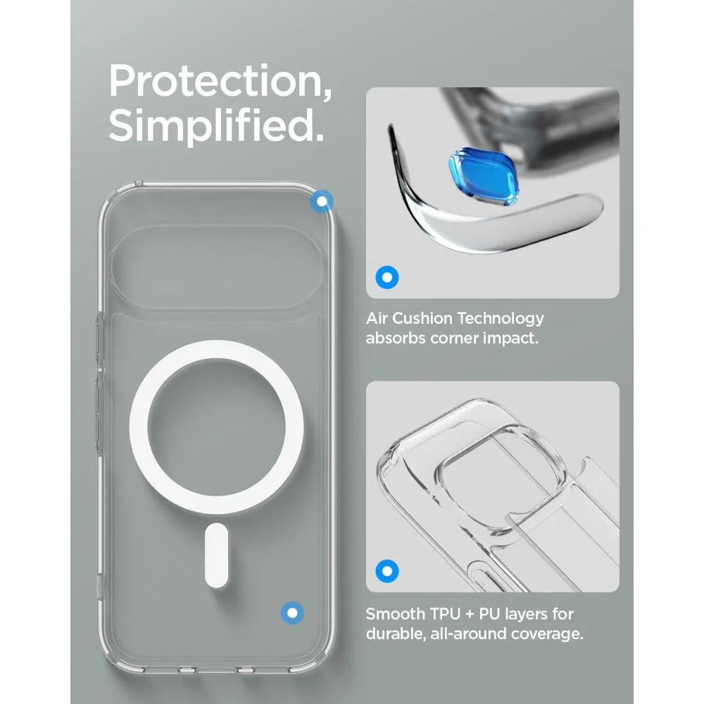 Google Pixel 11 Pro suojakuori läpinäkyvä SPIGEN ULTRA HYBRID MAG MAGSAFE