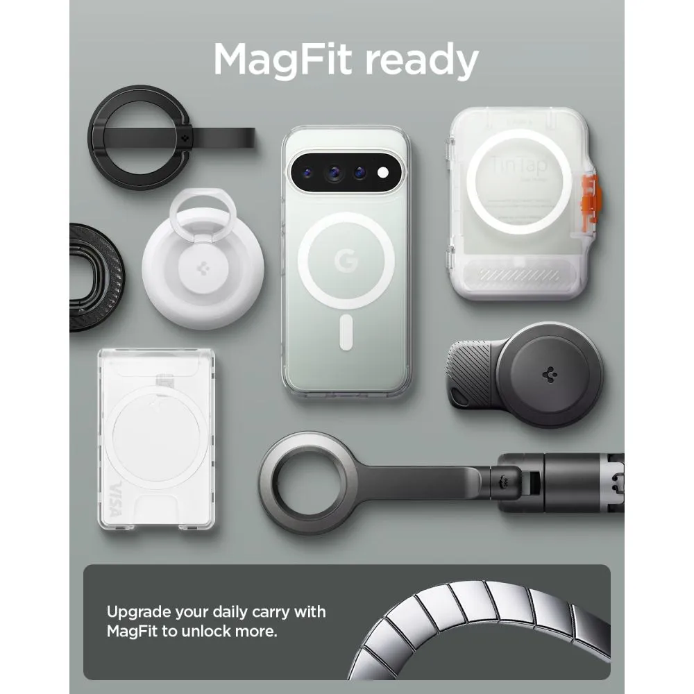 Google Pixel 11 Pro suojakuori läpinäkyvä SPIGEN ULTRA HYBRID MAG MAGSAFE