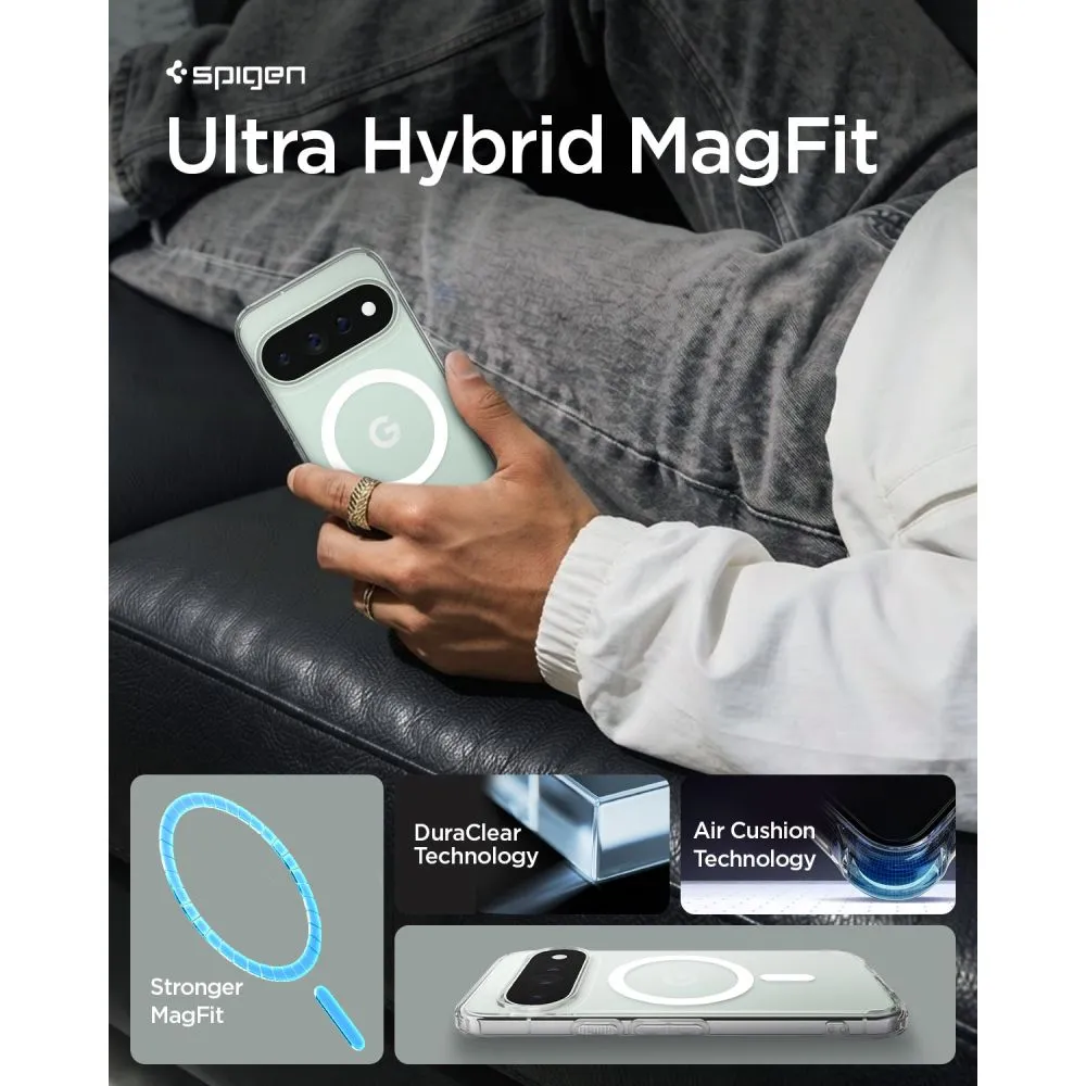 Google Pixel 11 Pro suojakuori läpinäkyvä SPIGEN ULTRA HYBRID MAG MAGSAFE