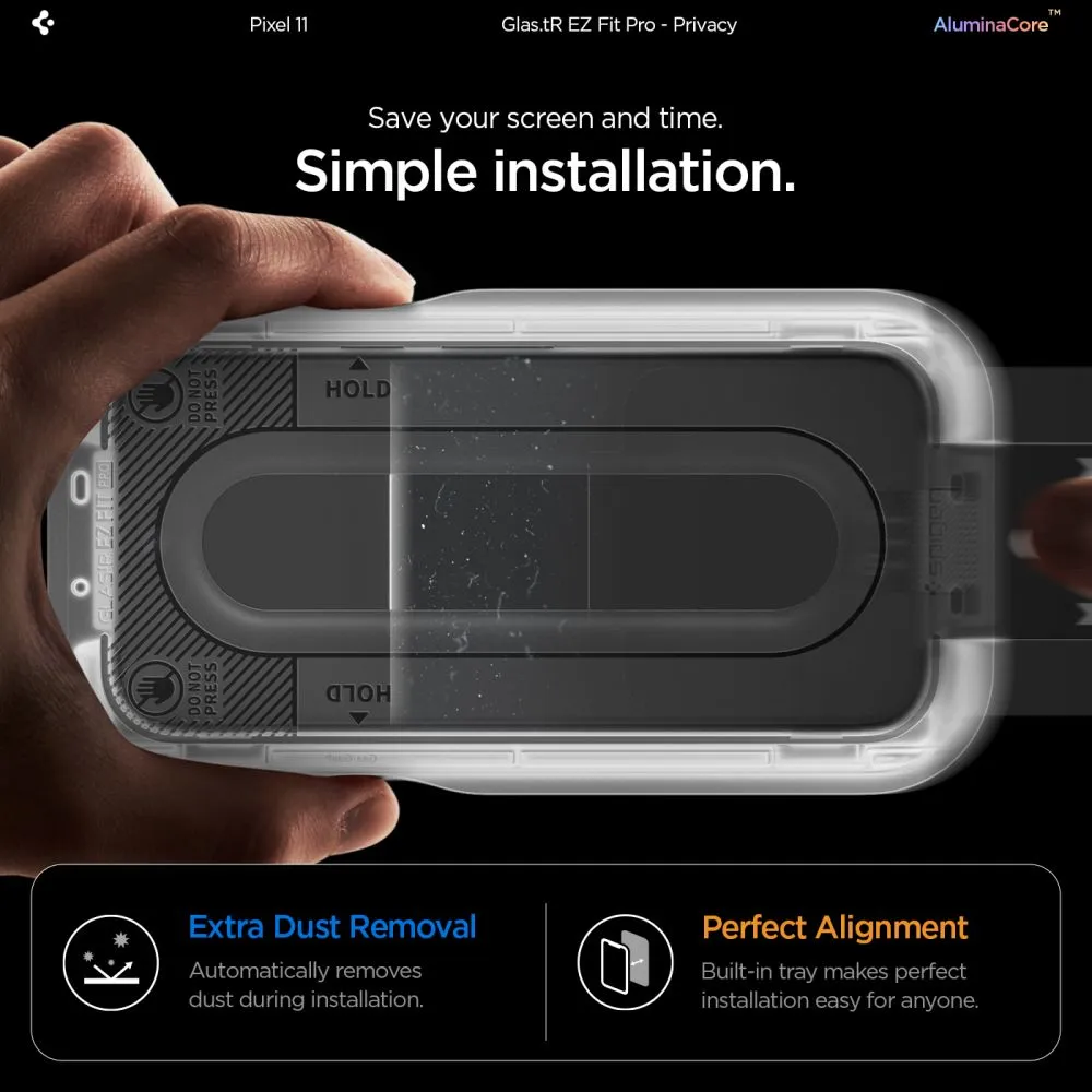 Google Pixel 11 Screen Protector  SPIGEN GLAS.TR EZ FIT PRO AC PRIVACY 2-PACK
