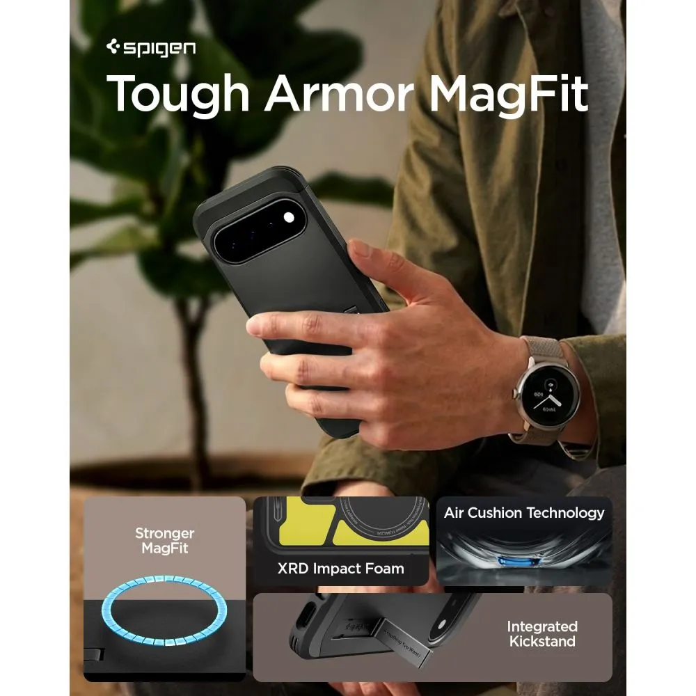 Google Pixel 11 Telefoni kaaned must SPIGEN TOUGH ARMOR MAG MAGSAFE