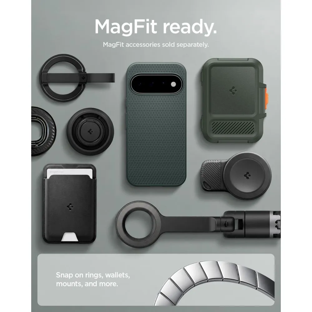Google Pixel 11 Telefoni kaaned roheline SPIGEN LIQUID AIR MAG MAGSAFE