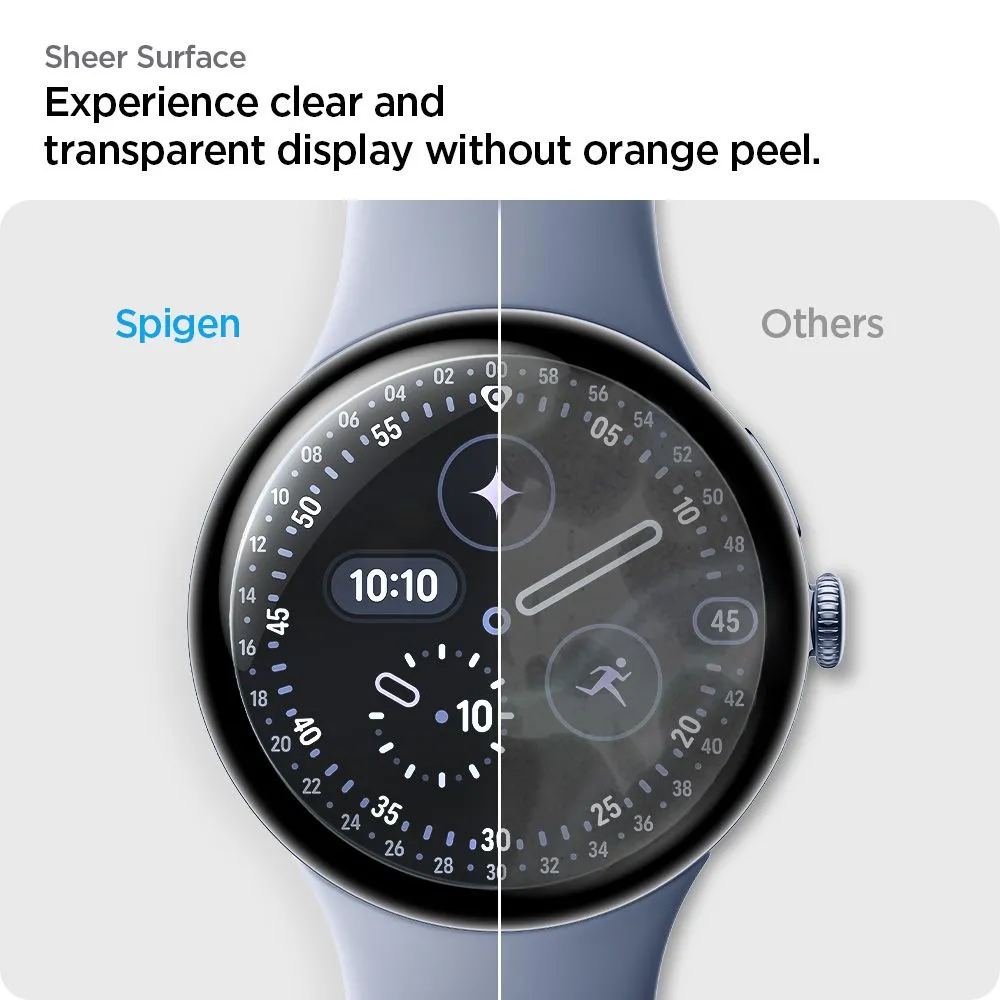 Google Pixel Watch 5 kaitseklaas  SPIGEN ELITE SHIELD ”EZ FIT” 2-PACK (45 MM)