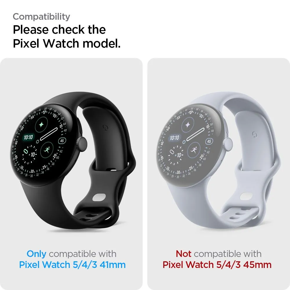 Google Pixel Watch 5 kaitseklaas  SPIGEN ELITE SHIELD ”EZ FIT” 2-PACK (41 MM)