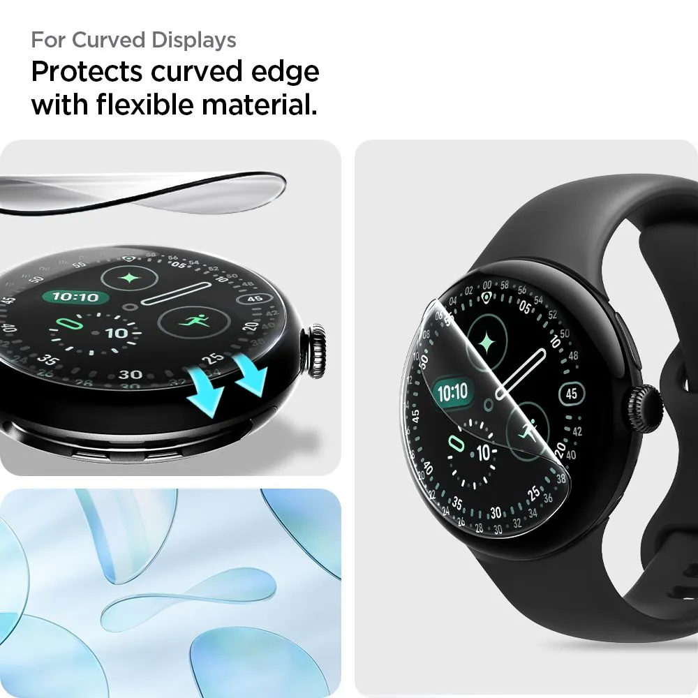 Google Pixel Watch 5 kaitseklaas  SPIGEN ELITE SHIELD ”EZ FIT” 2-PACK (41 MM)