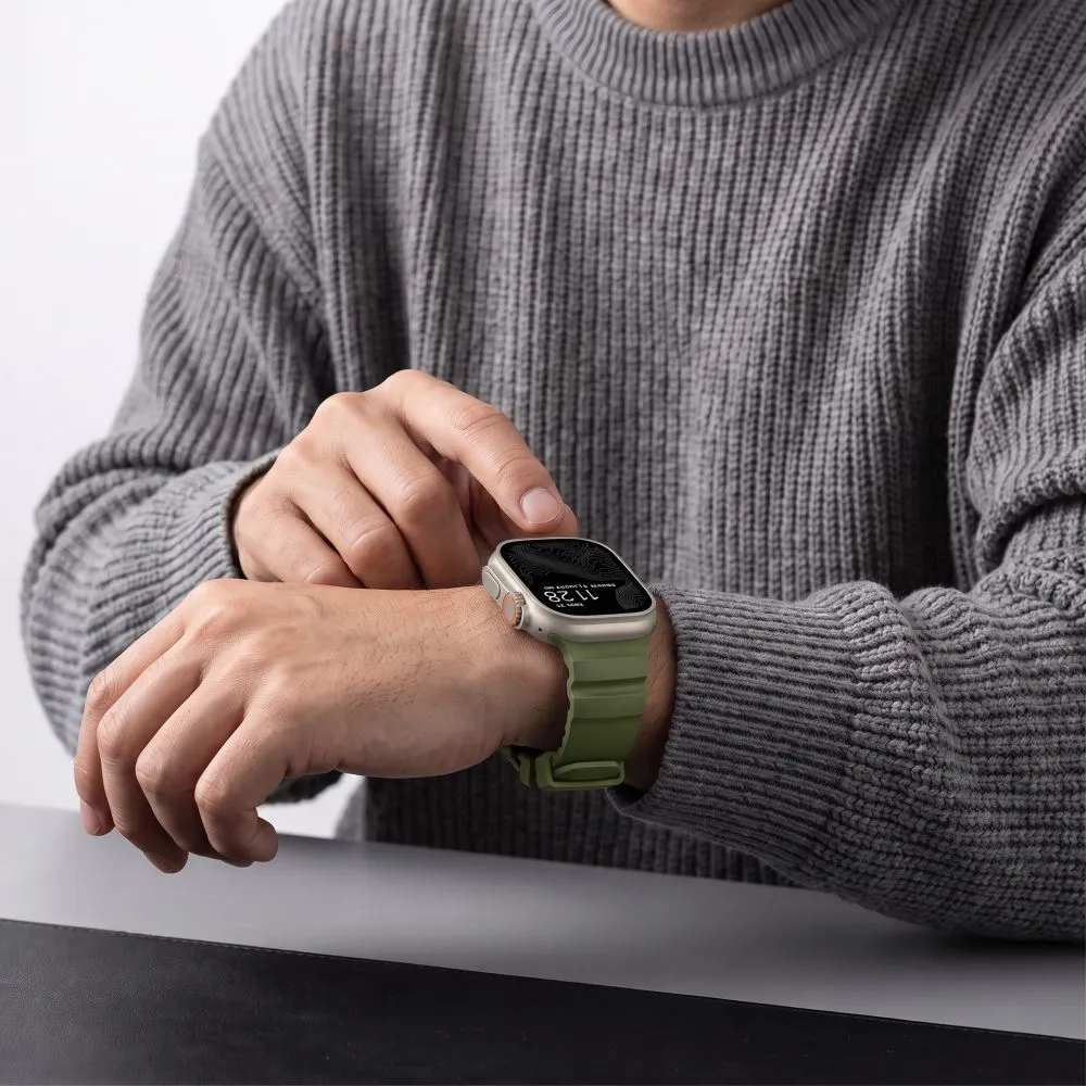 Apple Watch Ultra 4 Älykellon rannekkeet vihreä TECH-PROTECT MOTION (49 mm)