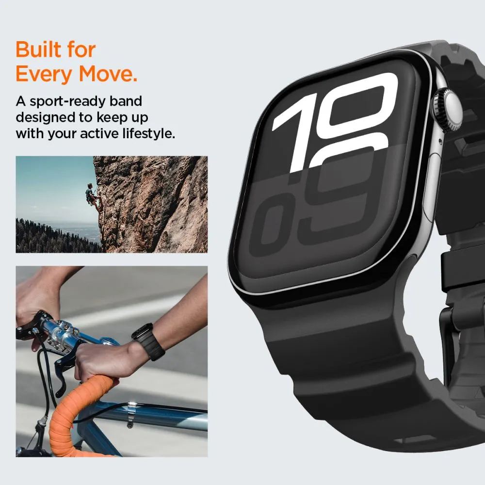 Apple Watch Ultra 4 Smartwatch Bands black SPIGEN WBS2 BAND ULTRA (49mm)