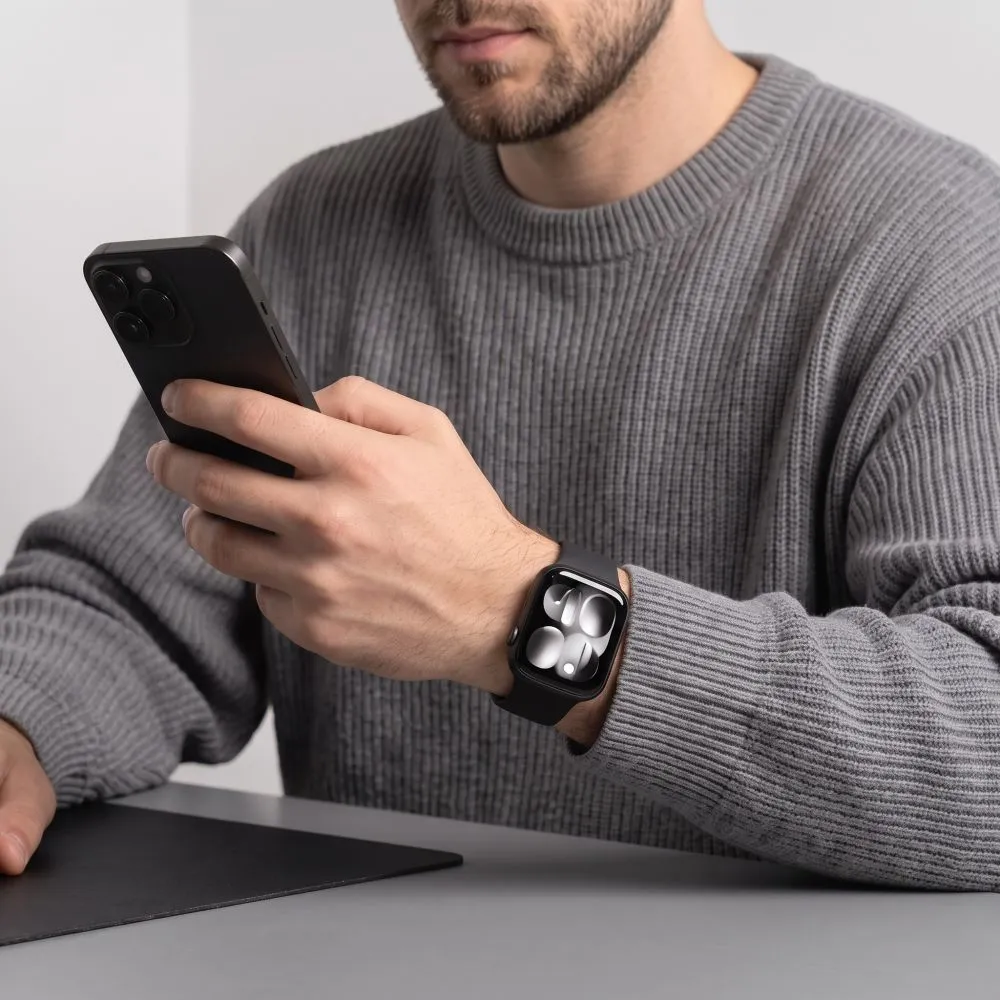 Apple Watch Ultra 4 Nutikellade rihmad must TECH-PROTECT SILICONE (49mm)