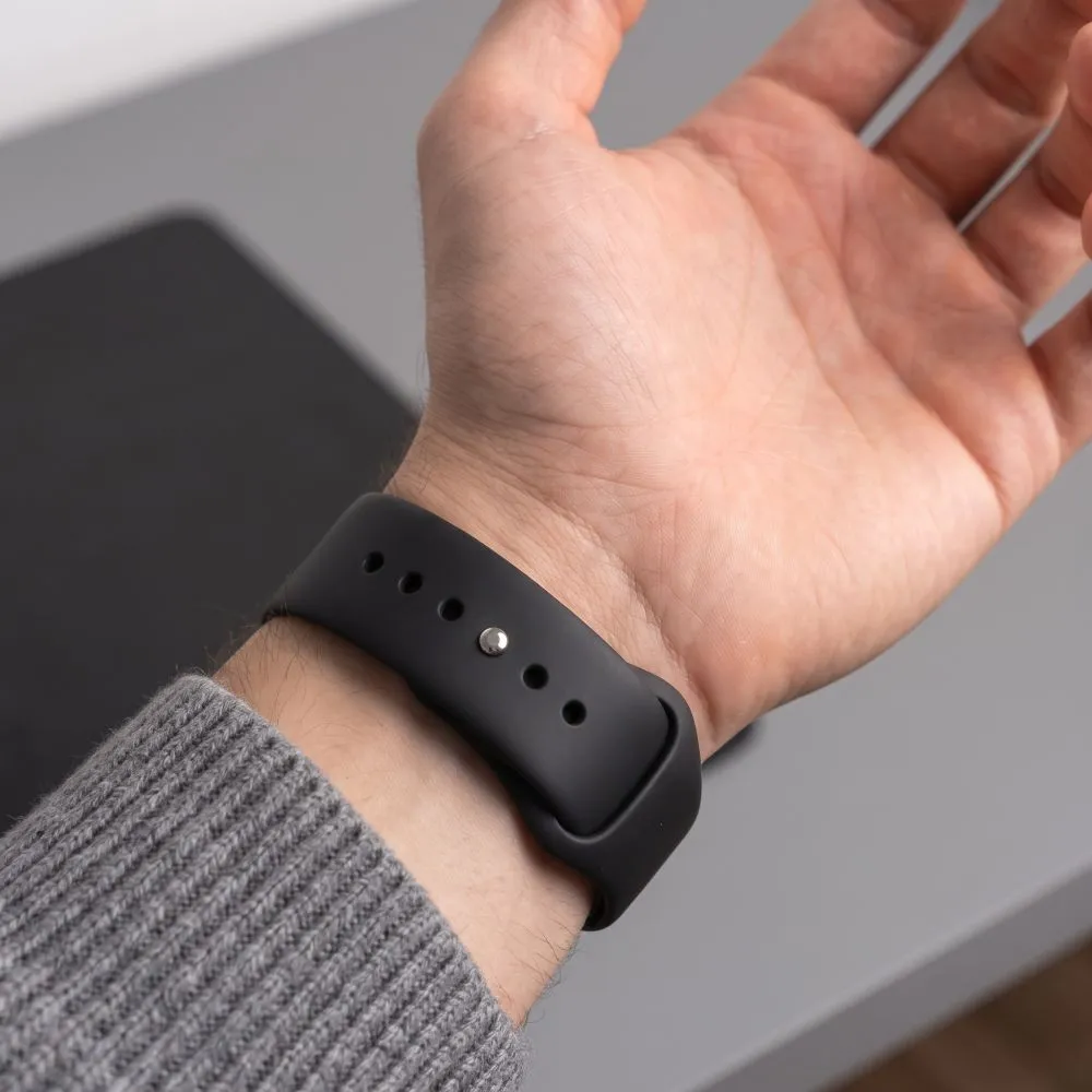 Apple Watch Ultra 4 Nutikellade rihmad must TECH-PROTECT SILICONE (49mm)