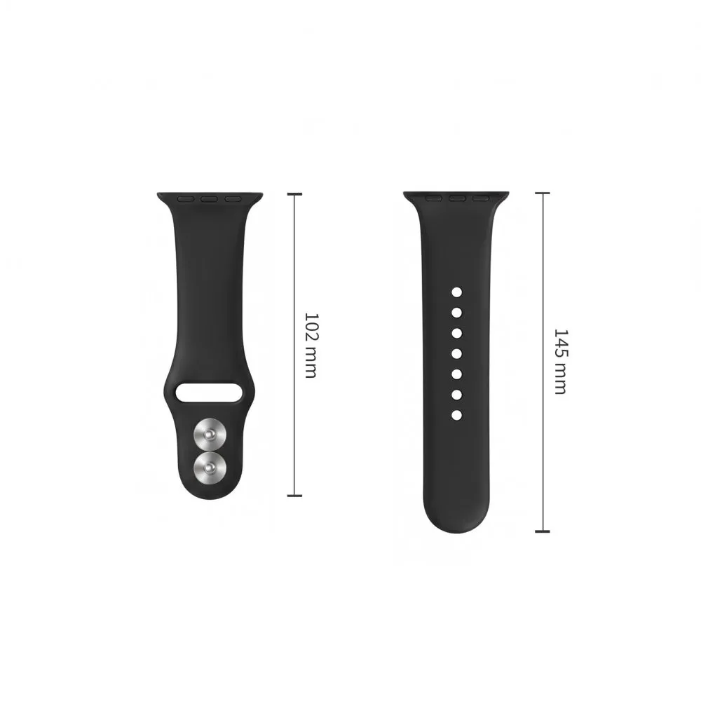 Apple Watch Ultra 4 Nutikellade rihmad must TECH-PROTECT SILICONE (49mm)