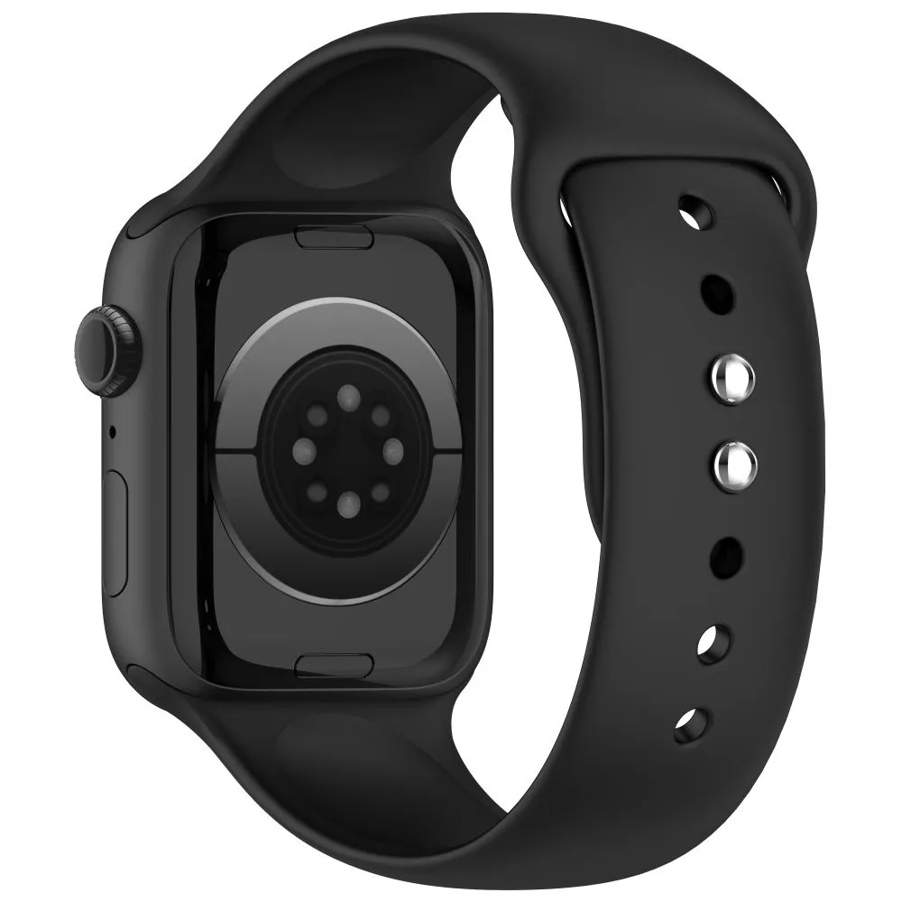 Apple Watch Ultra 4 Nutikellade rihmad must TECH-PROTECT SILICONE (49mm)