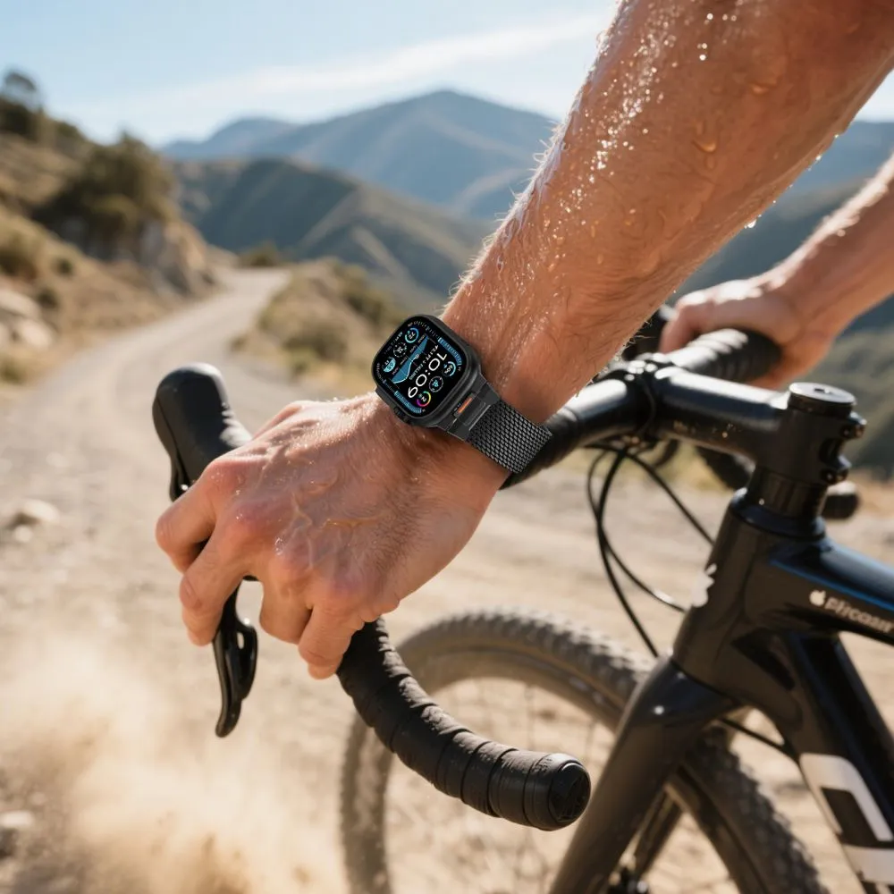 Apple Watch 12 Nutikellade rihmad must TECH-PROTECT MILANO VANGUARD (44/45/46 MM)