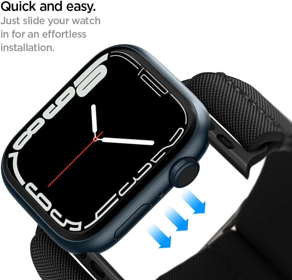 Apple Watch 12 Nutikellade rihmad must SPIGEN FIT LITE (44/45/46 MM)