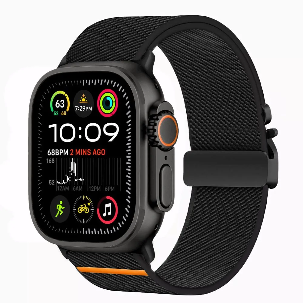 Apple Watch 12 Nutikellade rihmad must TECH-PROTECT NYLON CLASP (44/45/46 MM)
